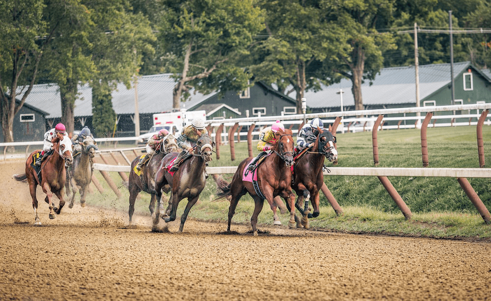 Jockeys at the Saratoga Race Course